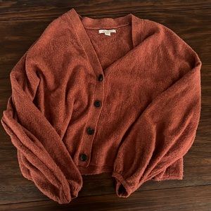 American Eagle Crop Top Cardigan Sweater